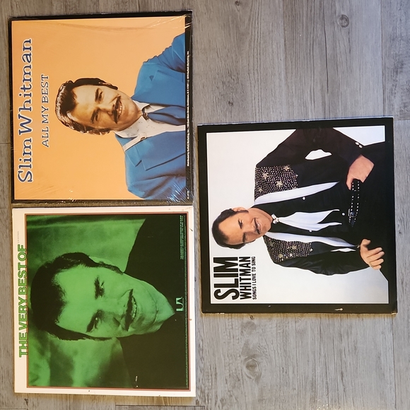 Bundle of 3 Vintage Slim Whitman Record Albums - Picture 1 of 12